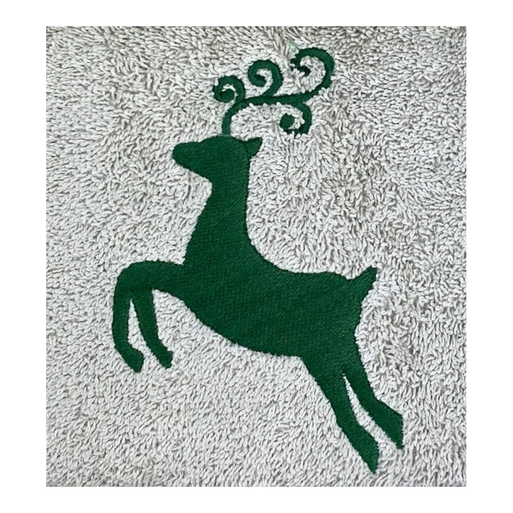 GREEN DEER TOWEL SET pure cotton Made in Italy