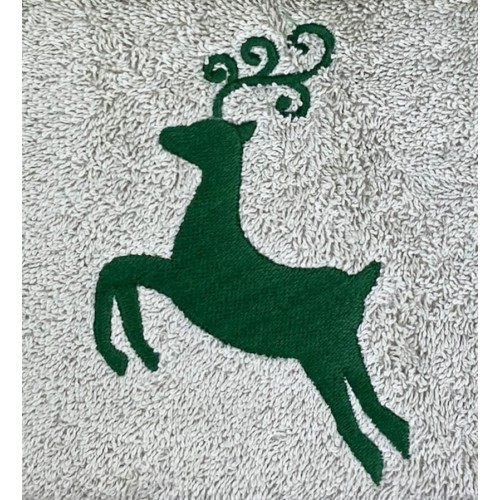 GREEN DEER TOWEL SET pure cotton Made in Italy