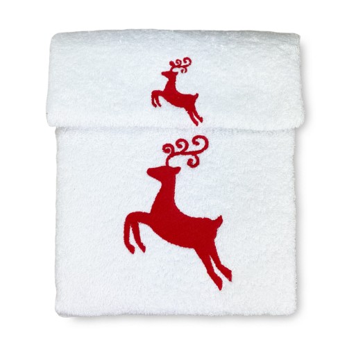 RED DEER Handtuch SET reine Baumwolle Made in Italy