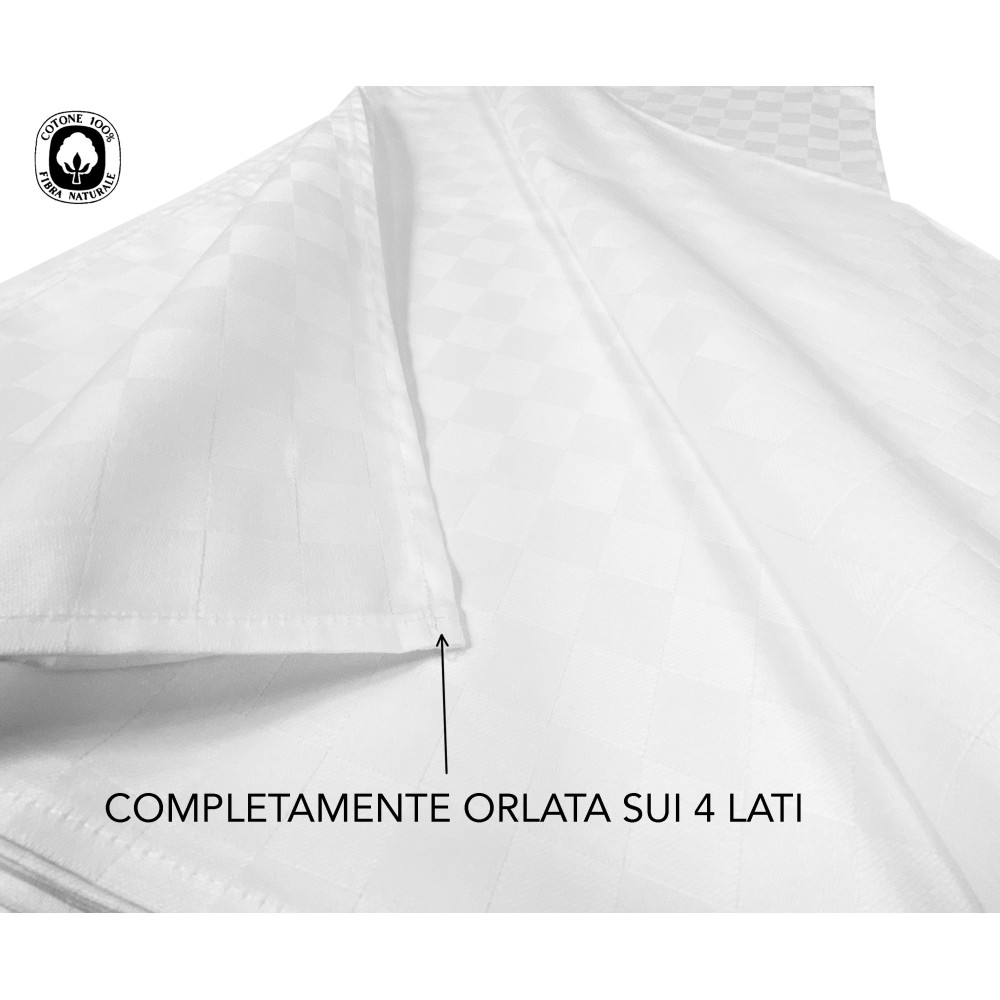 Nappe en vrac en FIANDRA BLANC pur coton