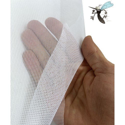 TELA MOSQUITERA POR METRO MARQUISETTE color liso EMPLOMADA altura cm. 300