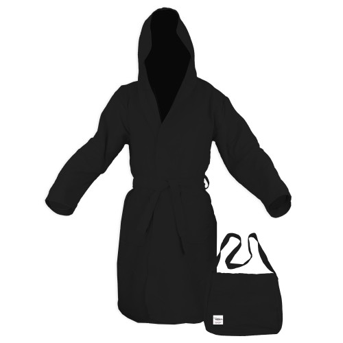 TECHNICAL BATHROBE MICROFIBER PODDY black