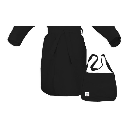 TECHNICAL BATHROBE MICROFIBER PODDY black