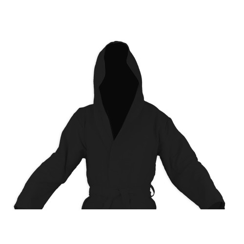 TECHNICAL BATHROBE MICROFIBER PODDY black