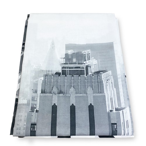 TENTE NEW YORK GRATTACIELI cm.160X300 emballé MADE in ITALY mélange lin