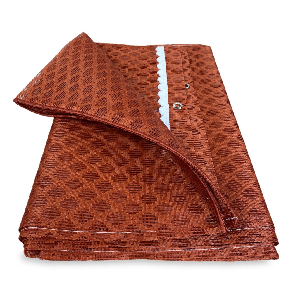 RED DE CORTINA MOSQUITERA mosquitera de diamante para exteriores con plomo en 8 tamaños diferentes lisos RUST