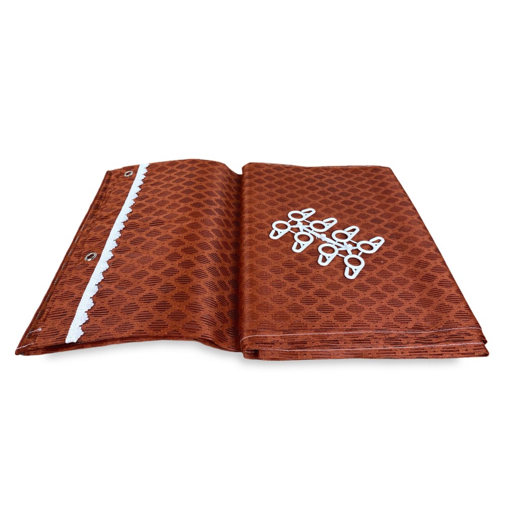 RED DE CORTINA MOSQUITERA mosquitera de diamante para exteriores con plomo en 8 tamaños diferentes lisos RUST