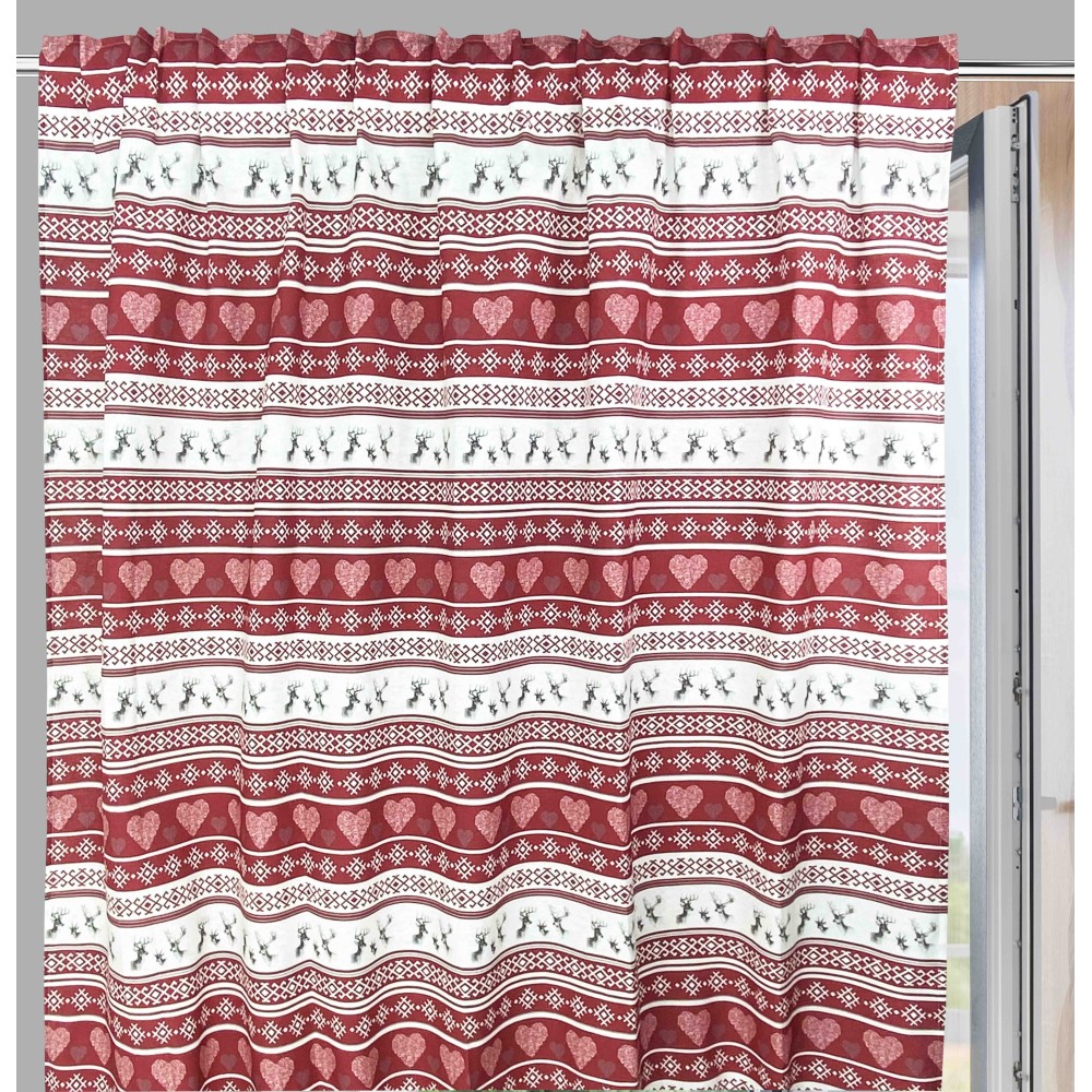 Montaro-style curtains with deer Montaro-style curtains with deer