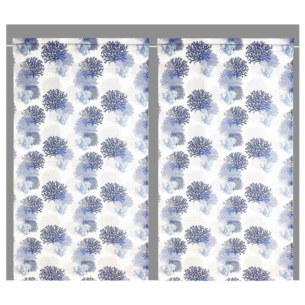 tendine con coralli sul blu tendine con coralli sul blu