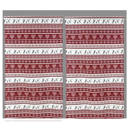 MODERNER Glasvorhang 45 oder 60 oder 80 breit CERVINO ROSSO Made in Italy