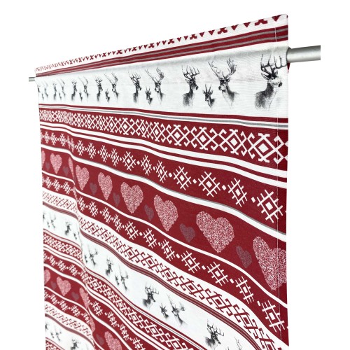 MODERNER Glasvorhang 45 oder 60 oder 80 breit CERVINO ROSSO Made in Italy