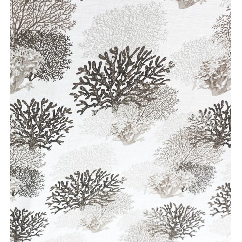 MODERNER Glasvorhang 45 oder 60 oder 80 breit BEIGE CORALS Leinenmischung Made in Italy