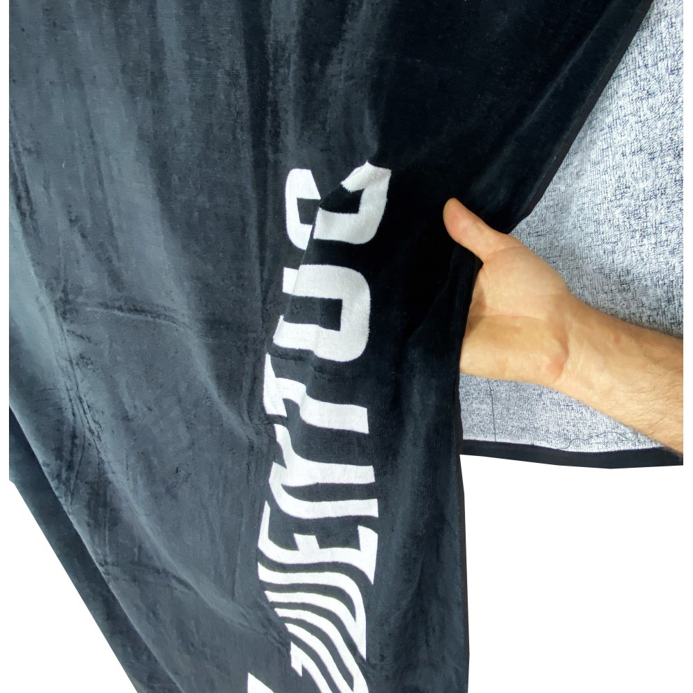 JUVE SPORT BEACH TOWEL written LARGE SIZE Cm. 90 X 170 ORIGINAL JUVENTUS WITH BACKPACK TOWEL HOLDER and postcard TORINO IS