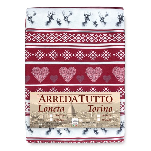 TOILE AMEUBLEMENT couvre-chef GRAN FOULARD COPRILETTO Couverture de canapé CERVINO ROSSO