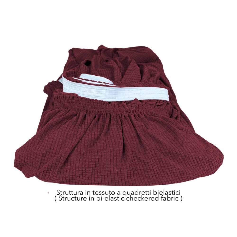 COPRIDIVANO elasticizzato ATENE universale BORDEAUX bielastico