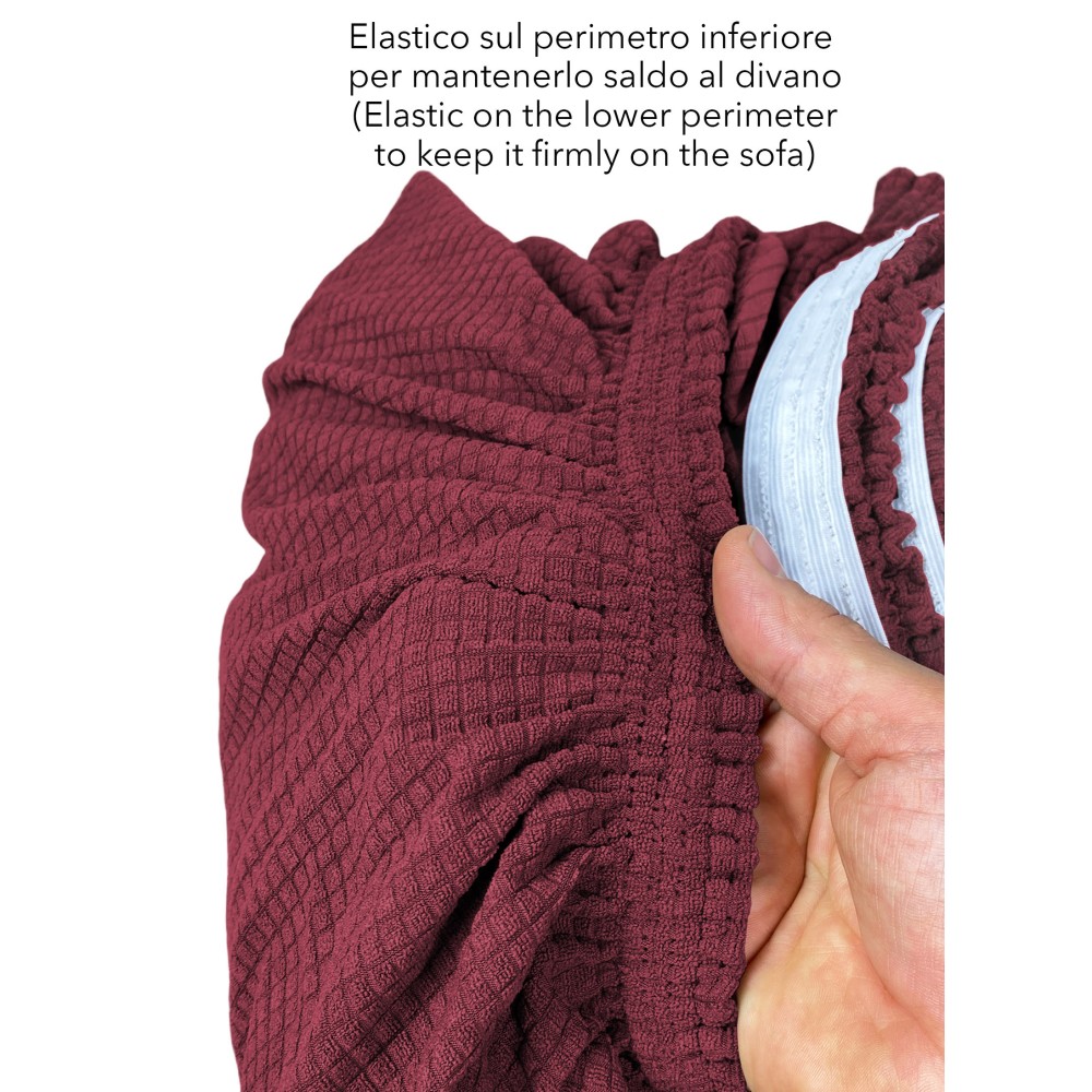 COPRIDIVANO elasticizzato ATENE universale BORDEAUX bielastico