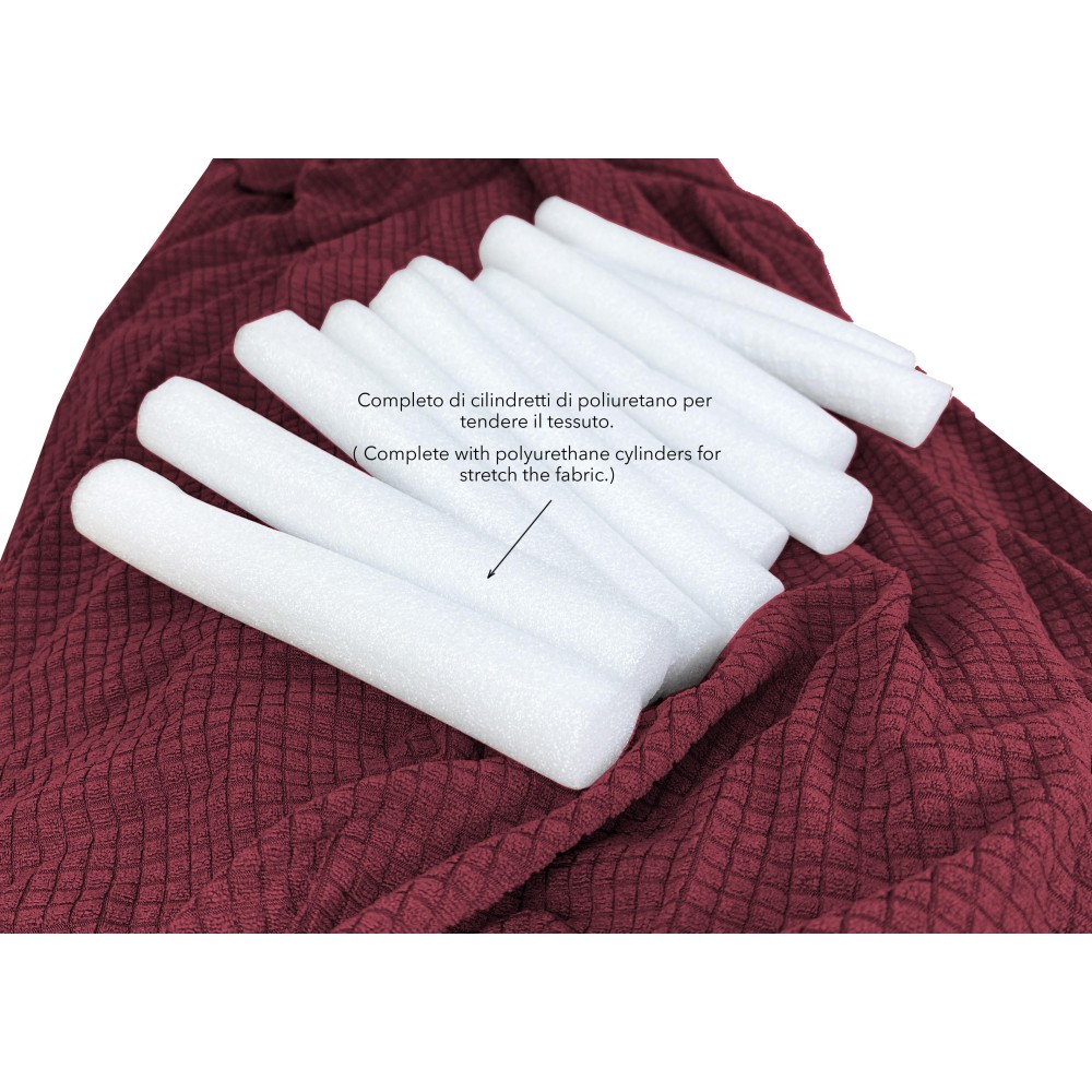 COPRIDIVANO elasticizzato ATENE universale BORDEAUX bielastico