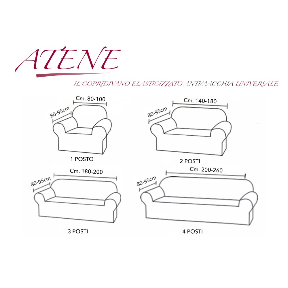 STRETCH SOFA COVER ATHENS universal GREEN bi-elastic