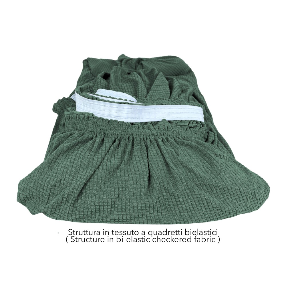 Couverture de canapé élastique ATHÈNES universelle VERT biélastique