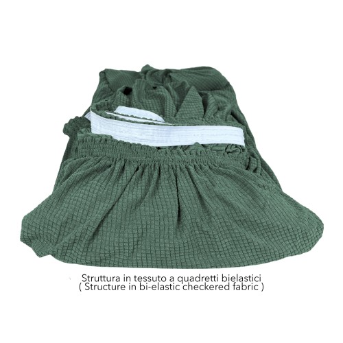 COPRIDIVANO elasticizzato ATENE universale VERDE bielastico