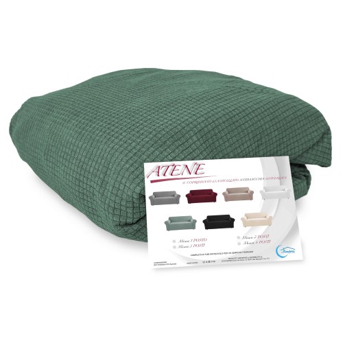 STRETCH SOFA BEZUG ATHEN universal GRÜN bi-elastisch