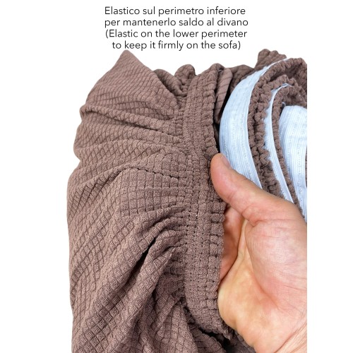 STRETCH SOFA BEZUG ATHEN universal BRAUN bi-elastisch