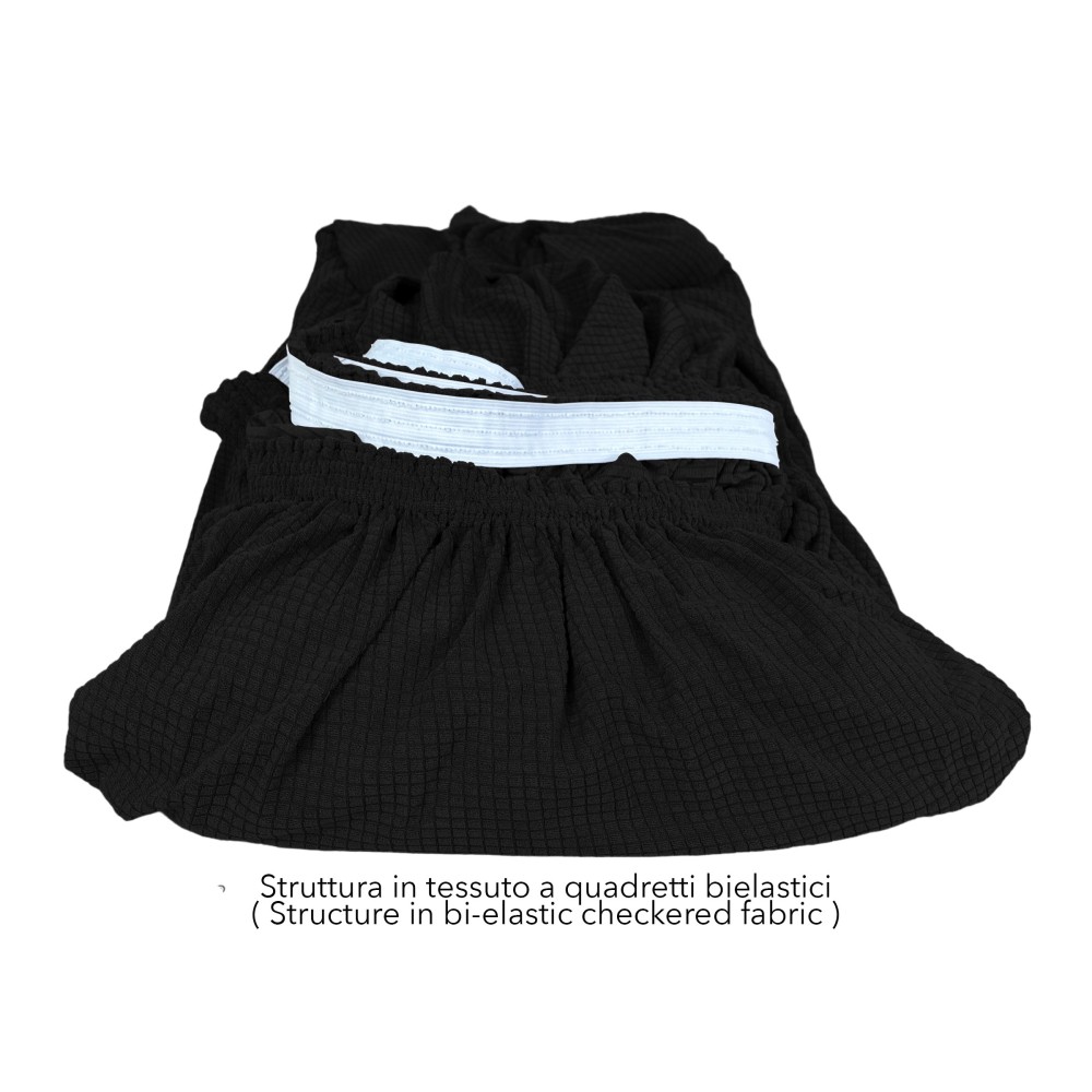 STRETCH SOFA COVER ATHENS universal BLACK bi-elastic