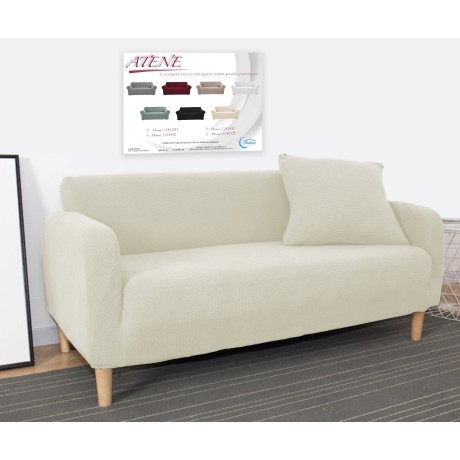white stretch sofa cover