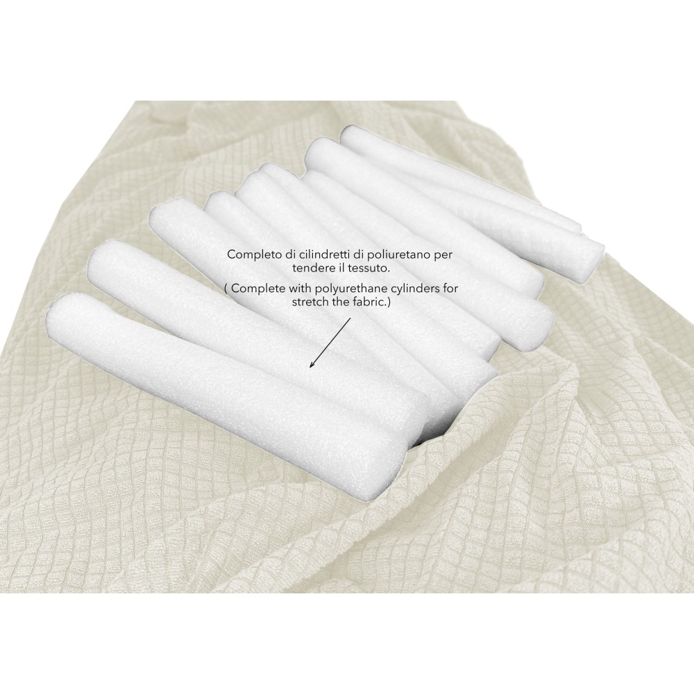 COPRIDIVANO elasticizzato ATENE universale BIANCO LATTE bielastico