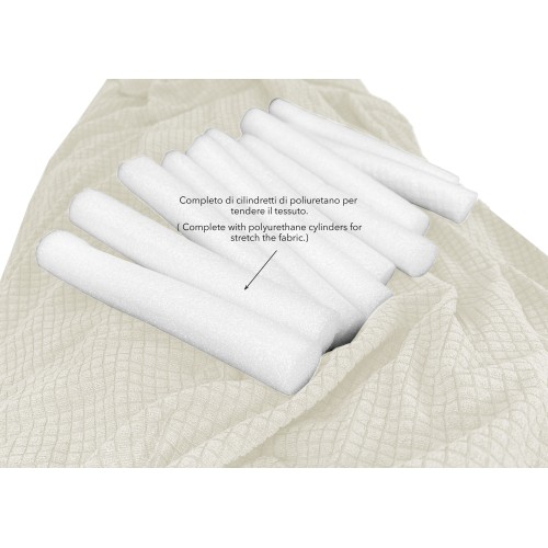 COPRIDIVANO elasticizzato ATENE universale BIANCO LATTE bielastico