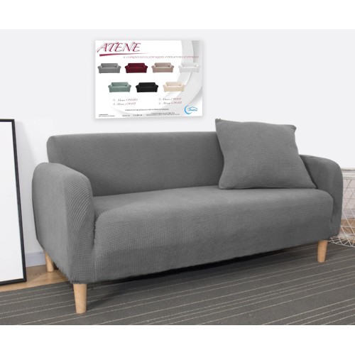 STRETCH SOFA BEZUG ATHEN universal GRAU bi-elastisch