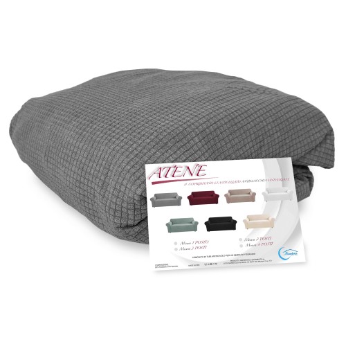 FUNDA DE SOFÁ ELÁSTICA ATHENS universal GRIS bielástico