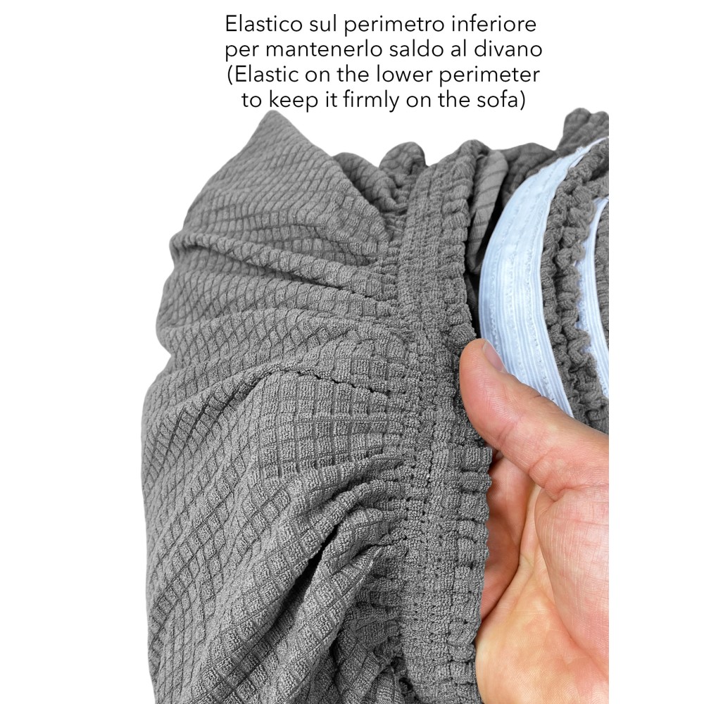 COPRIDIVANO elasticizzato ATENE universale GRIGIO bielastico