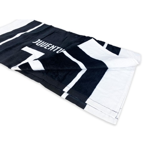 BEACH TOWEL SPORT JUVE LETTERED measures CM.70X140 original JUVENTUS WITH BACKPACK TOWEL HOLDER and postcard TORINO IS