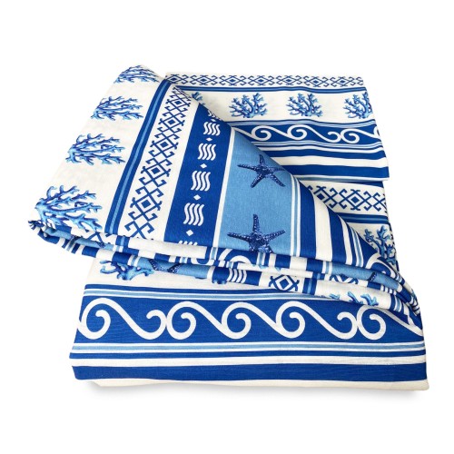 FUNDA DE DECORACIÓN FUNDA GRAN BUFANDA COLCHA funda de sofá GRECIA AZUL mar mar mar