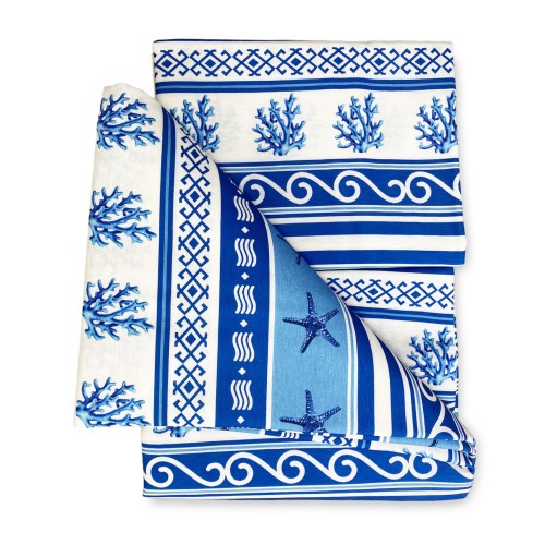 FUNDA DE DECORACIÓN FUNDA GRAN BUFANDA COLCHA funda de sofá GRECIA AZUL mar mar mar