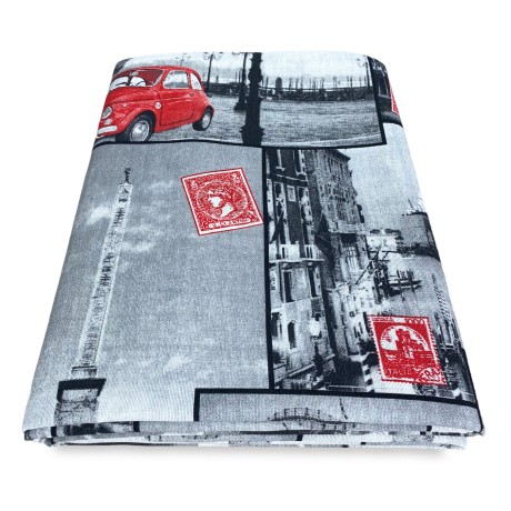 Printed Decorative Cloth with Monuments