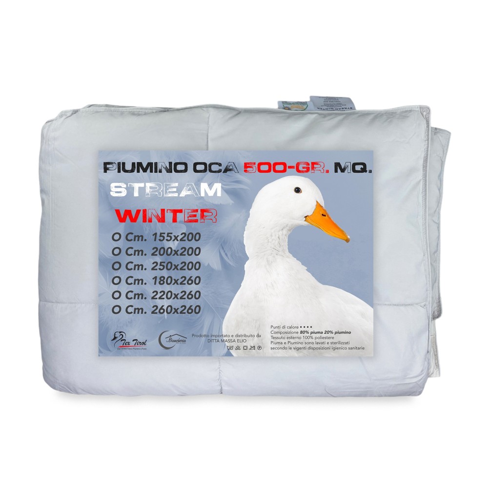 OCA Stream DUVET 500 GR. 80% GOOSE FEATHER 20% GOOSE DOWN TWO-TONE