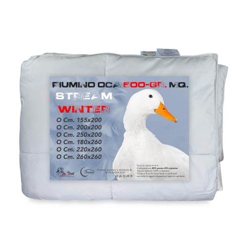 OCA Stream DUVET 500 GR. 80% GOOSE FEATHER 20% GOOSE DOWN TWO-TONE