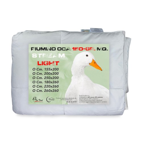 OCA Stream Light Sommer Daunenjacke 150 GR. 80% GÄNSEFEDERN 20% GÄNSEDAUNEN ZWEIFARBIG