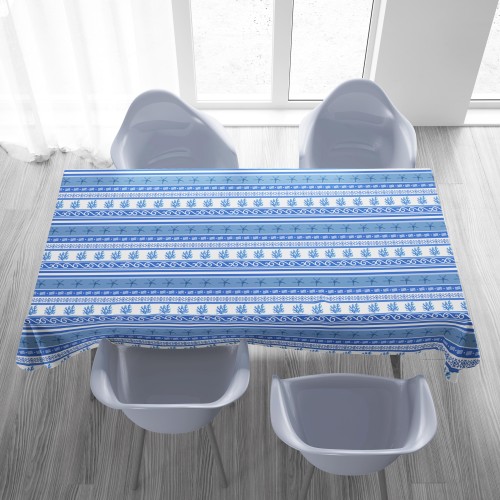 COTTON TABLECLOTH sea sea GREECE BLUE