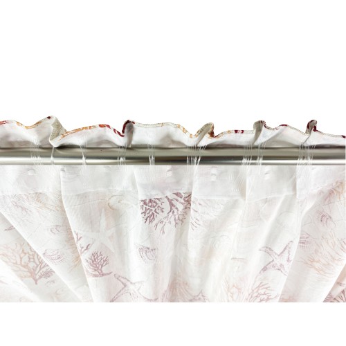 TENTE loneta mer MARINO corail ROUGE cm. 150x280 MADE IN ITALY