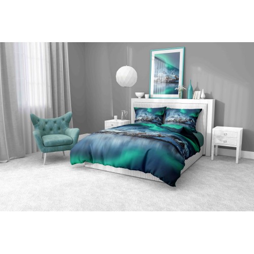 DUVET COVER SATELLO HD AURORA BOREALIS Double cm. 250x200 mm