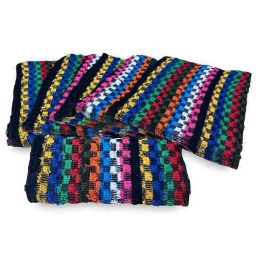 SET 6 TOALLAS TOALLAS TOALLA MULTICOLOR TALLER DE TRABAJO OSCURO cm. 50X70 con bolsa WASHY