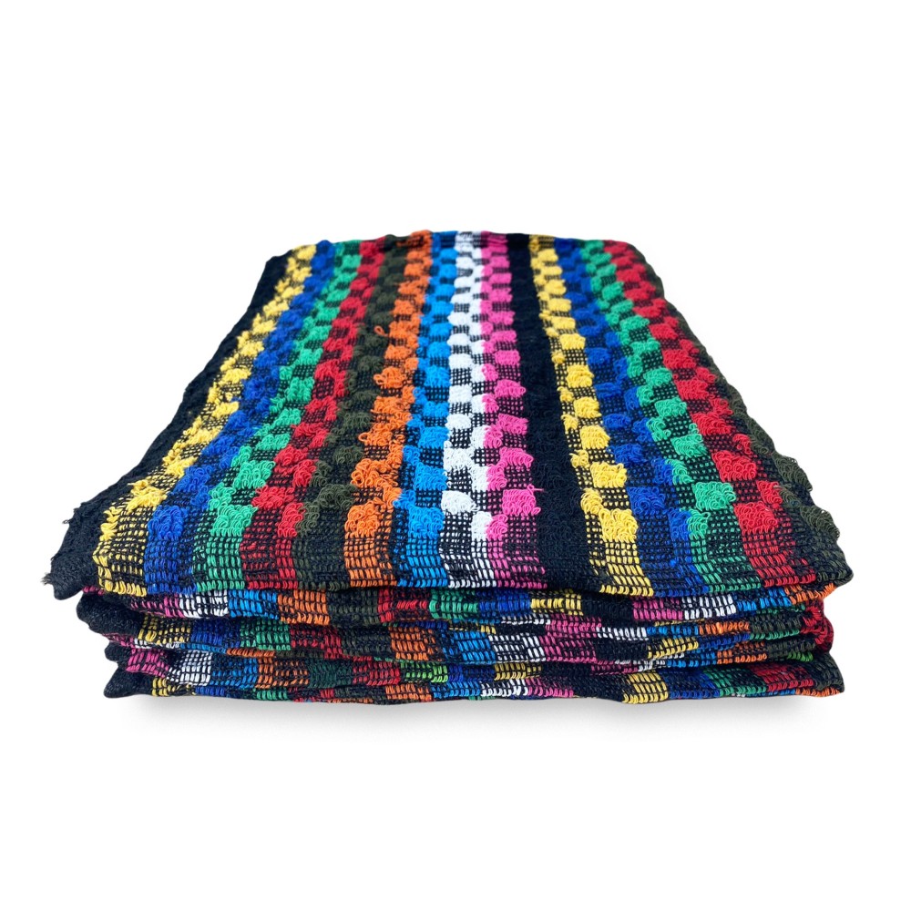 SET 6 ASCIUGAMANI salvietta SPUGNA MULTICOLOR lavoro OFFICINA SCURI cm. 50X70 con sacco WASHY