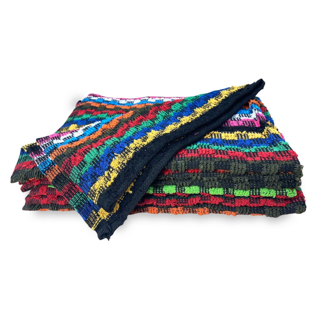 LOT de serviette éponge MULTICOLOR travail ATELIER FONCÉ cm. 50X70 avec sac WASHY