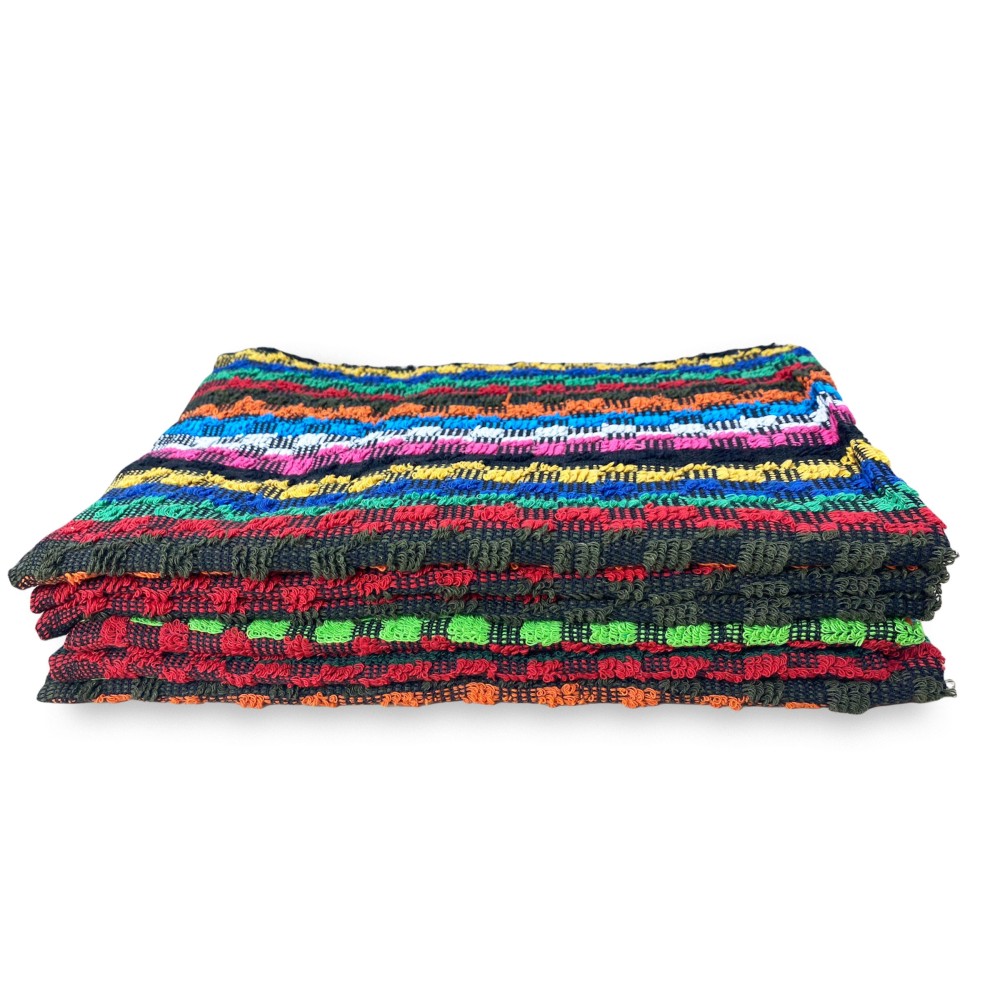 LOT de serviette éponge MULTICOLOR travail ATELIER FONCÉ cm. 50X70 avec sac WASHY