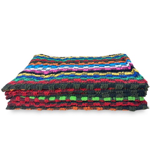 SET 6 TOALLAS TOALLAS TOALLA MULTICOLOR TALLER DE TRABAJO OSCURO cm. 50X70 con bolsa WASHY