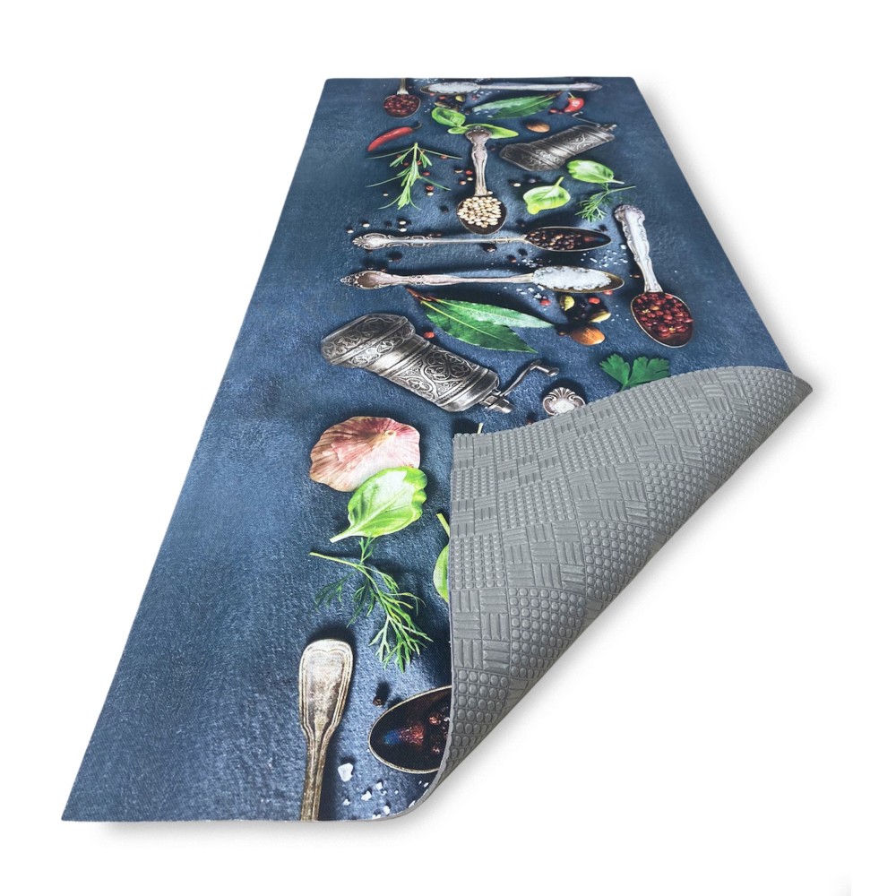TAPPETO Runner de CUISINE Passatoia Antidérapant CUCCHIAI et SPEZIE made in Italy