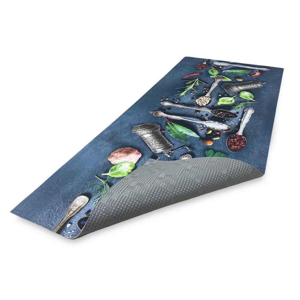 ALFOMBRA Corredor de cocina Corredor antideslizante CUCHARAS y ESPECIAS made in Italy